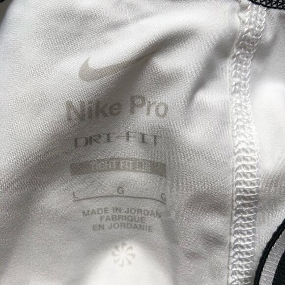 Nike Pro Dri-Fit Mens Leggings Sz Large White Logo‎ Preppy Tight Fit Activewear - Picture 10 of 10